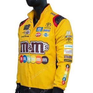 NASCAR M&M'S Multicolor Logo Bomber Jacket Sz M 10-12 Women